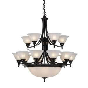  Vaxcel Brussels 15 Light Chandelier   CH33320OBB