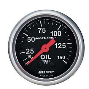  Auto Meter 3423 2 5/8 0 150 PSI Mechanical Oil Pressure 