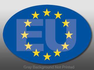 Euro Oval EU Flag Sticker  european union stickers auto  