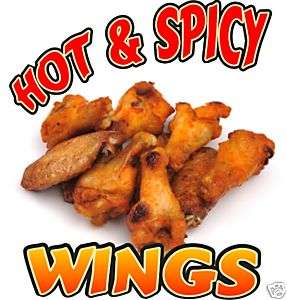 Chicken Hot Wings Restaurant Concession Menu Decal 12  