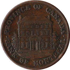   Canada   Bank of Montreal 1/2 Penny (Sou) Token Coinage KM#Tn18  