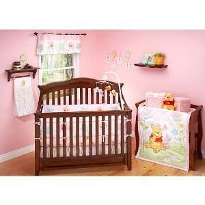 4pc Winnie the Pooh Sweetest Hunny Baby Girl Crib Bedding Set Nursery 