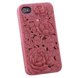  New 3D Sculpture Rose Flower for iPhone 4 4S 4G Hard 
