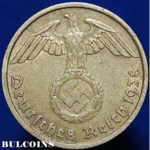  1938 J Germany Third Reich 10 Pfennig Coin: Everything 