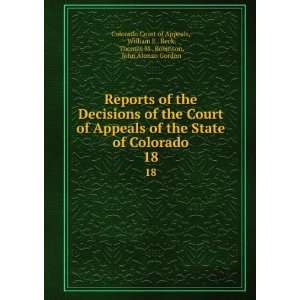   Robinson, John Alonzo Gordon Colorado Court of Appeals: Books