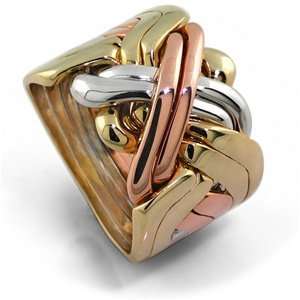  8 Band Regular Puzzle Ring 8B141TC: Jewelry