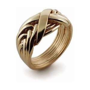 LADIES 8 band GOLD Puzzle Ring LG 8NX Jewelry