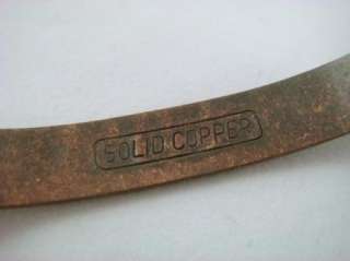 Vintage Solid Copper Native American Zuni Bracelet  