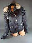 Juicy Couture Parka Fur Bomber Puffer Jacket Black M New