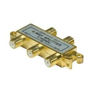  4 WAY 1GHZ Rf Splitter Premium Retail Blister Pack 