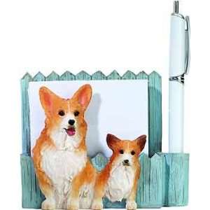  Welsh Corgi and Pup Magnetic Note Holder: Office Products