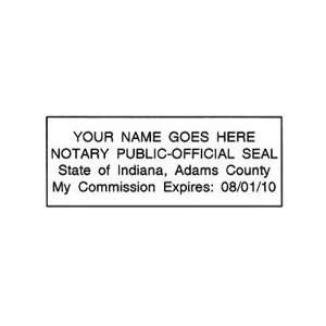  Pre Ink Notary Stamp   Indiana: Office Products