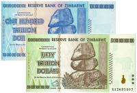 ONE OF EACH) 100 & 50 TRILLION ZIMBABWE BANKNOTES UNC  