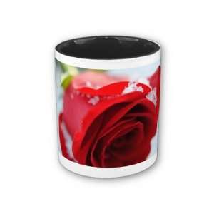  Snow Covered Rose Coffee Mug: Home & Kitchen