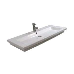  Washbasin 47 1/4 2nd floor,, stainless steel matt, with 