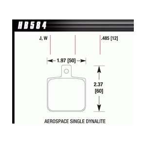 Disc Brake Pad DTC 30 w/0.485 Thickness Fits Aerospace Single Dynalite 