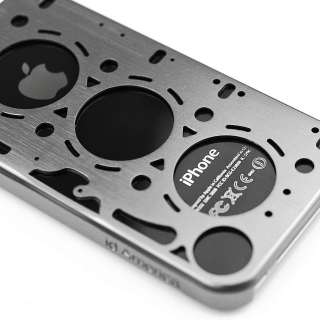   Brushed Aluminum Case for iPhone 4S 4 S FREE SAME DAY SHIPPING SILVER