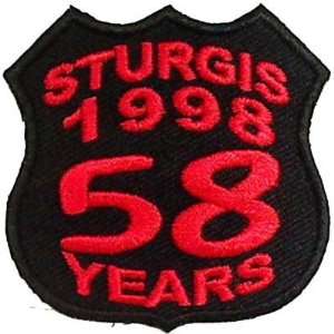  STURGIS BIKE WEEK Rally 1998 58 YEARS Biker Vest Patch 