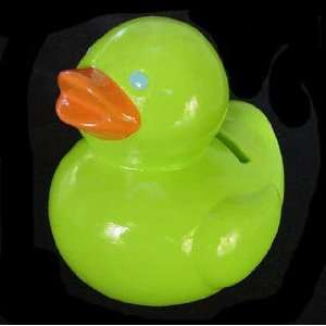  Green Rubber Ducky Ceramic Piggy Bank 