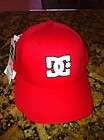 DC Shoe Company Jamal III Youth Kids Flextfit Hat Cap Size 6.5 7 Red