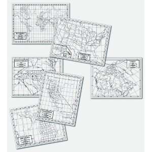   Map 50 States Outline Maps Laminated 1 of Each State: Office Products