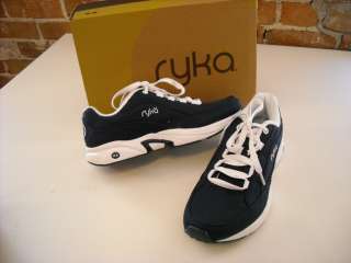 WOW! Ryka NAVY Blue CANVAS Comfort WALKING Tennis Shoe 9 NEW  