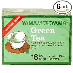 Yamamotoyama Green Tea Bags, 1.13 Ounce (Pack of 6)  