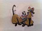 Disney Auction pin LE 100 RARE Si Am Cats and Dogs Black pin