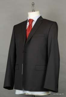 1895 New VERSACE Collection Flat Front Gray Wool Silk 2Btn Suit 46R 