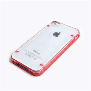 NEW CLEAR AQUAFLEX CASE FOR APPLE iPHONE 4S/4 PINK  