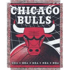  Chicago Bulls Game Time Woven Jacquard Throw: Sports 