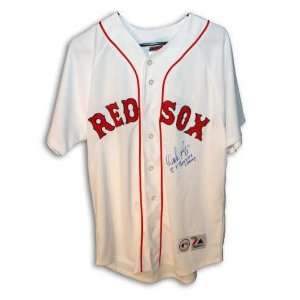   Red Sox Autographed White Jersey with 5x Batting Champ Inscription