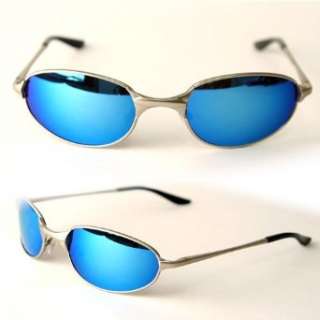    Revo Silver Frame Blue Lens Sunglasses w/ Free Case: Clothing