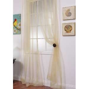   ) Gold Solid Faux Organza Sheer Curtains & Panels: Home & Kitchen