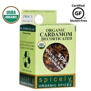 Spicely 100% Organic and Certified Gluten Free, Cardamom Seeds 