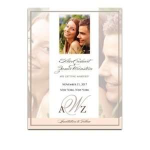    120 Save the Date Cards   Monogram Just Peachy