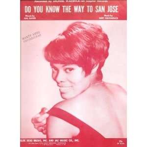  Sheet Music Do You Know The Way To San Jose D Warwick 165 