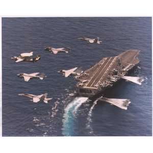 Fighter Jets Flying by USS George Washington   Photography Poster   16 