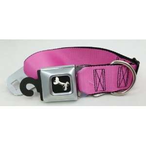  Pink Seat Belt Buckle Dog Collar 1.5 18 32 Pet Supplies