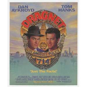  1987 Dan Aykroyd Tom Hanks Dragnet Movie Print Ad (Movie 
