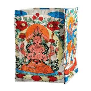  Paper Lantern with a Free Copyrighted Tibetan Mantra Buddha Eye Magnet
