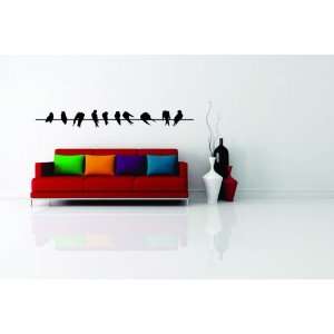    Removable Wall Decals  Many Birds on a wire: Home Improvement