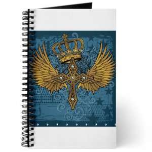  Journal (Diary) with Angel Winged Crown Cross on Cover 