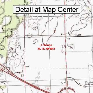  USGS Topographic Quadrangle Map   Lebanon, Illinois 