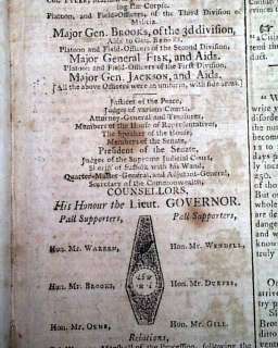 Great 1793 JOHN HANCOCK Death Funeral Coffin Newspaper  