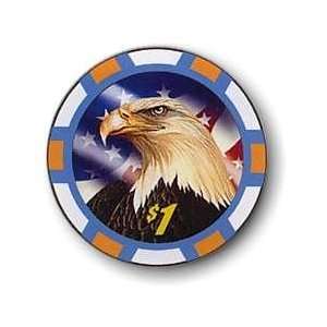PREMIUM Eagle Head LAS VEGAS Official Casino Chips 11.5 gram   $1 Face 
