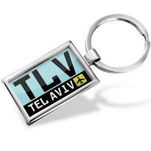 Keychain Airport code TLV / Tel Aviv country: Israel   Hand Made 