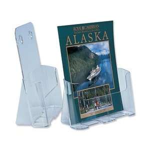   Rigid Plastic Magazine Display Rack, Clear (77001): Office Products