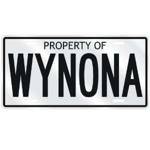 NEW  PROPERTY OF WYNONA  LICENSE PLATE SIGN NAME:  Home 