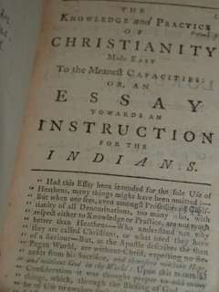 CHRISTIANITY FOR INDIANS Instruction Essay 1781 EDITION  